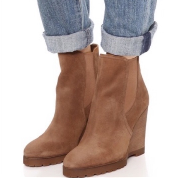Michael Kors Shoes - 🦋 MICHAEL KORS BROWN SUEDE THEA WEDGE BOOTS 7.5